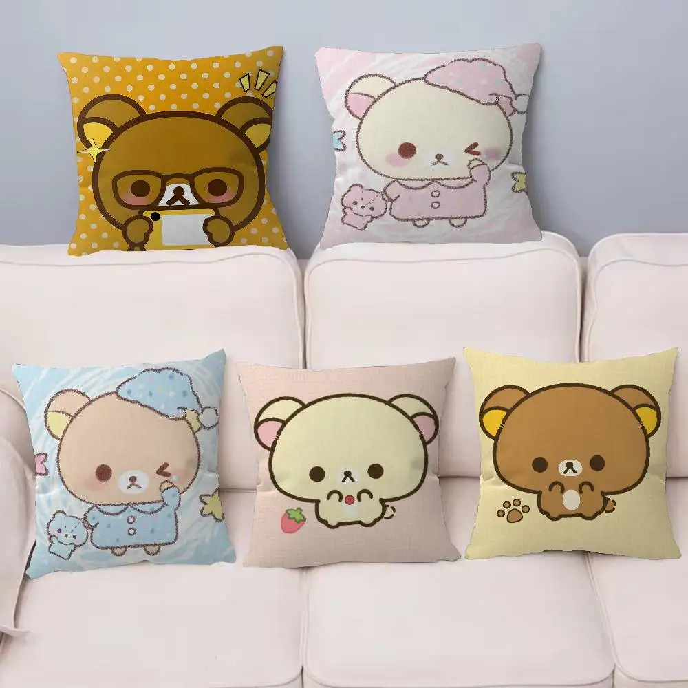 

Popular Cartoon R-rilakkuma Cute Cushion Cover Pillow Cover Decor Pillowcase Printed Cushion Case For Couch