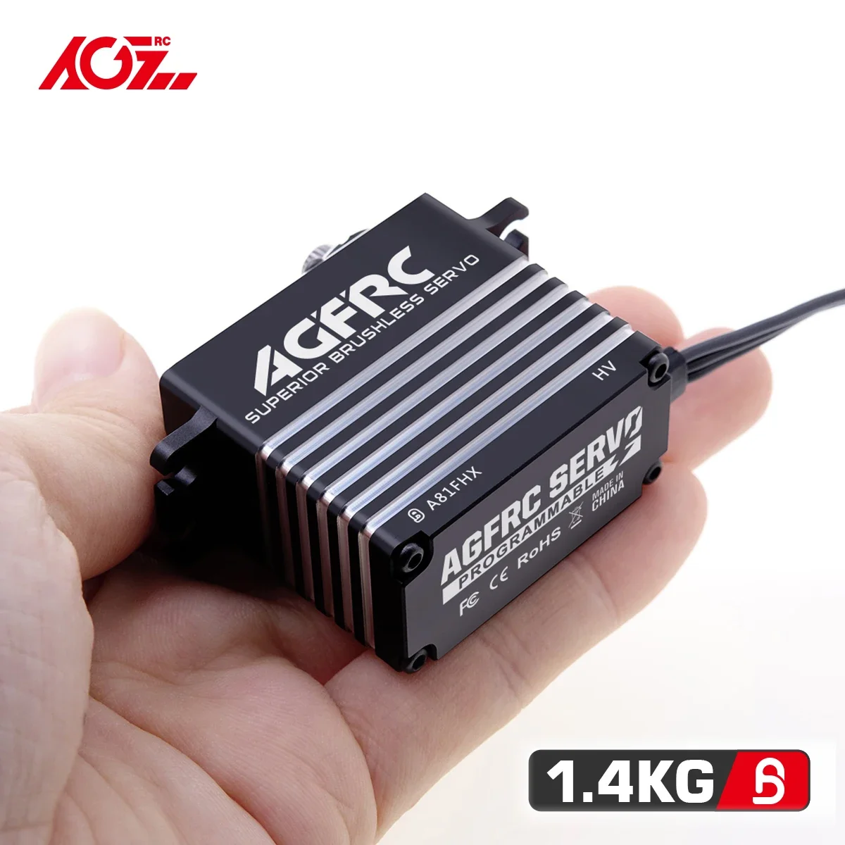 AGFRC A81FHX 54KG HV 4-Pole Brushless Super Powerful Digital Servo Motor For 1/10 1/8 RC Cars Boats Large Size Helicopter Jet