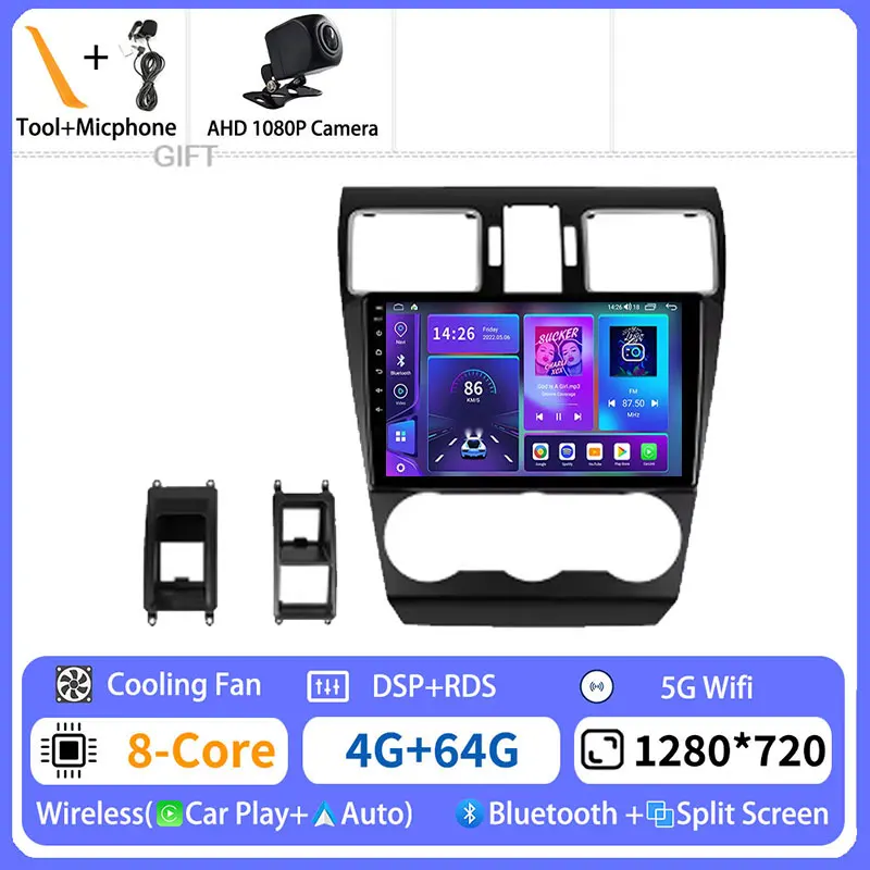 Android 16 Autoradio voor Subaru Forester SJ 2016-2018 Levorg VM VM4 2014-2020 Stereo Draadloze CarPlay Auto GPS Scherm 360 Camera