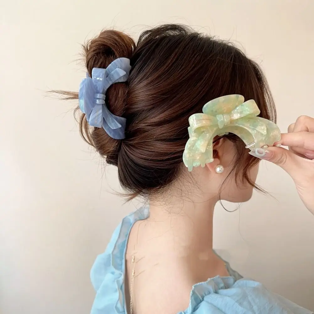 Pince à Cheveux Vintage en Acétate d'Acide Acétique pour Femme, Style Coréen, Queue de Cheval Haute, Requin Français, Petite Géométrie, Crabe