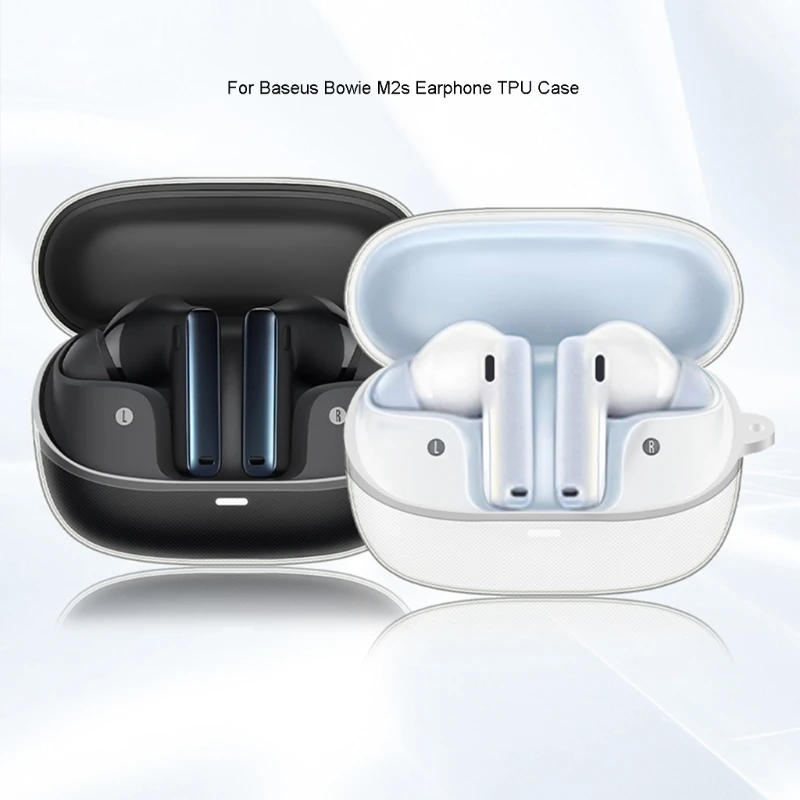 

Earphone Shock Housing Skin-friendly Cover for Baseus Bowie M2s Washable-Shell Protector Nonslip Sleeve Impact-resistant