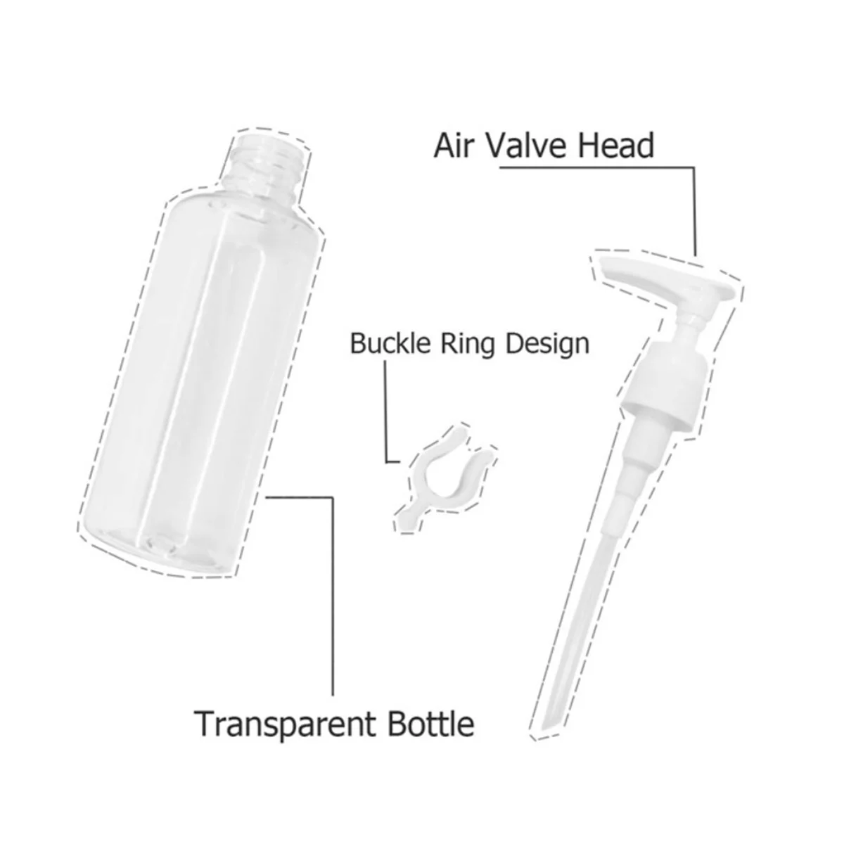 Confezione da 24 flaconi da viaggio trasparenti da 3.4 once/100Ml flacone erogatore di lozione per bottiglia per acqua, olio da massaggio, Shampoo