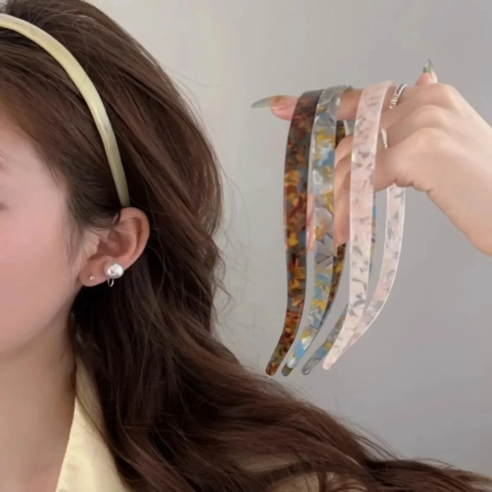 

Ladies Non-Clamping Ear Bone Hair Accessories Acetic Acid Headband Headband High-End Hairband Girls 2025 New Summer Elegant He