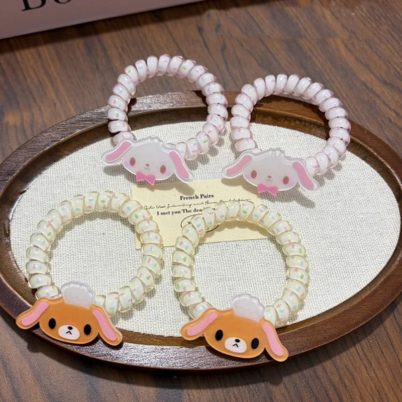 

Cartoon Sugarbunnies Spiral Hair Ties Cute Rabbit Elasticity Hair Tie Student Sweet Headwear Girl High Ponytail Decoration Gift