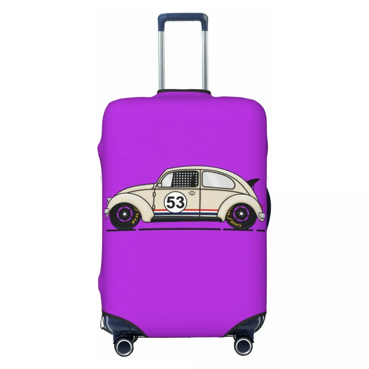 

Custom Funny Classic Racing Car Herbie Luggage Cover Protector Dust Proof Travel Suitcase Covers