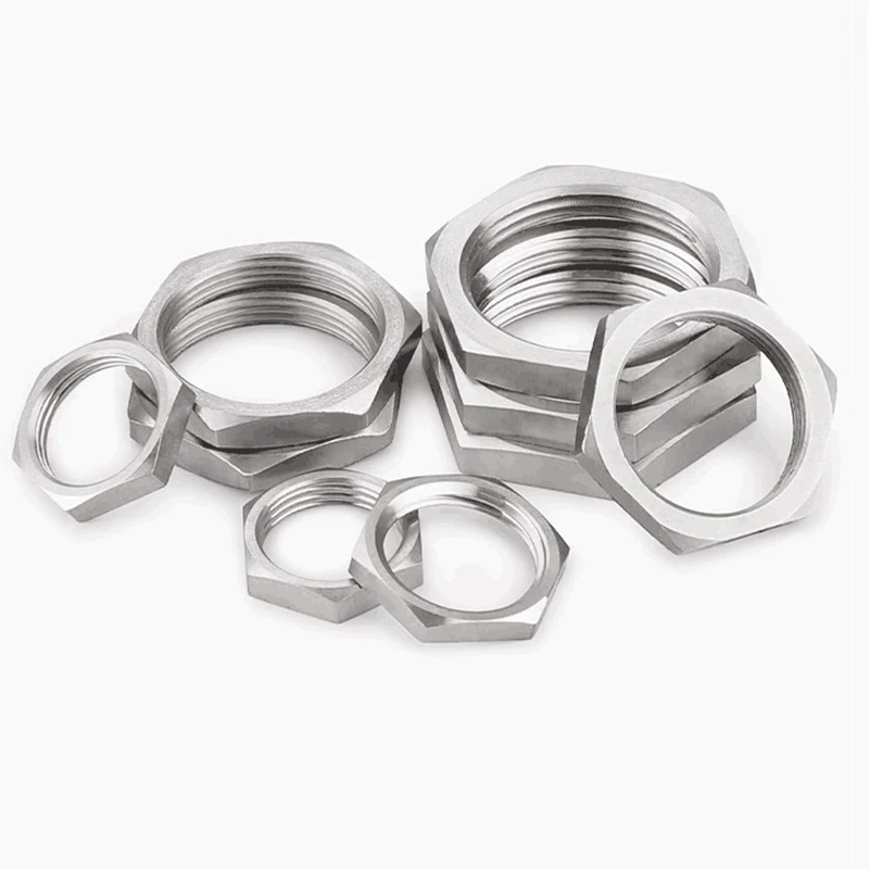 M8 M10 M11 M12 M14 M15 M16 M18 M19 M20 M22 M24 M25 M26 M27 M28 M30 M32 304 Stainless Steel Hex Lock Nut Pipe Fitting Connector