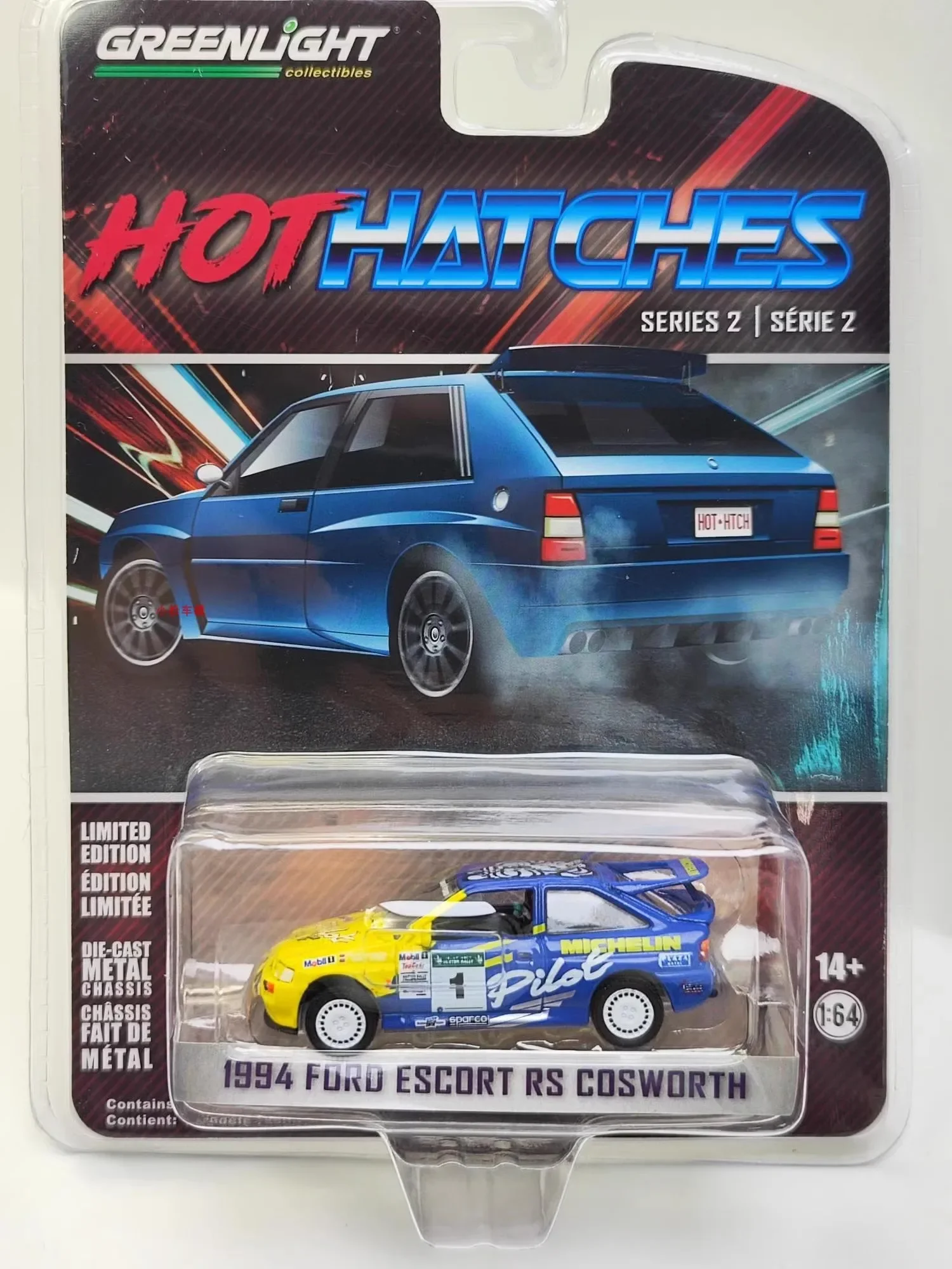 

1:64 1994 Ford Escort RS Cosworth Diecast Metal Alloy Model Car Toys For Gift Collection ornament