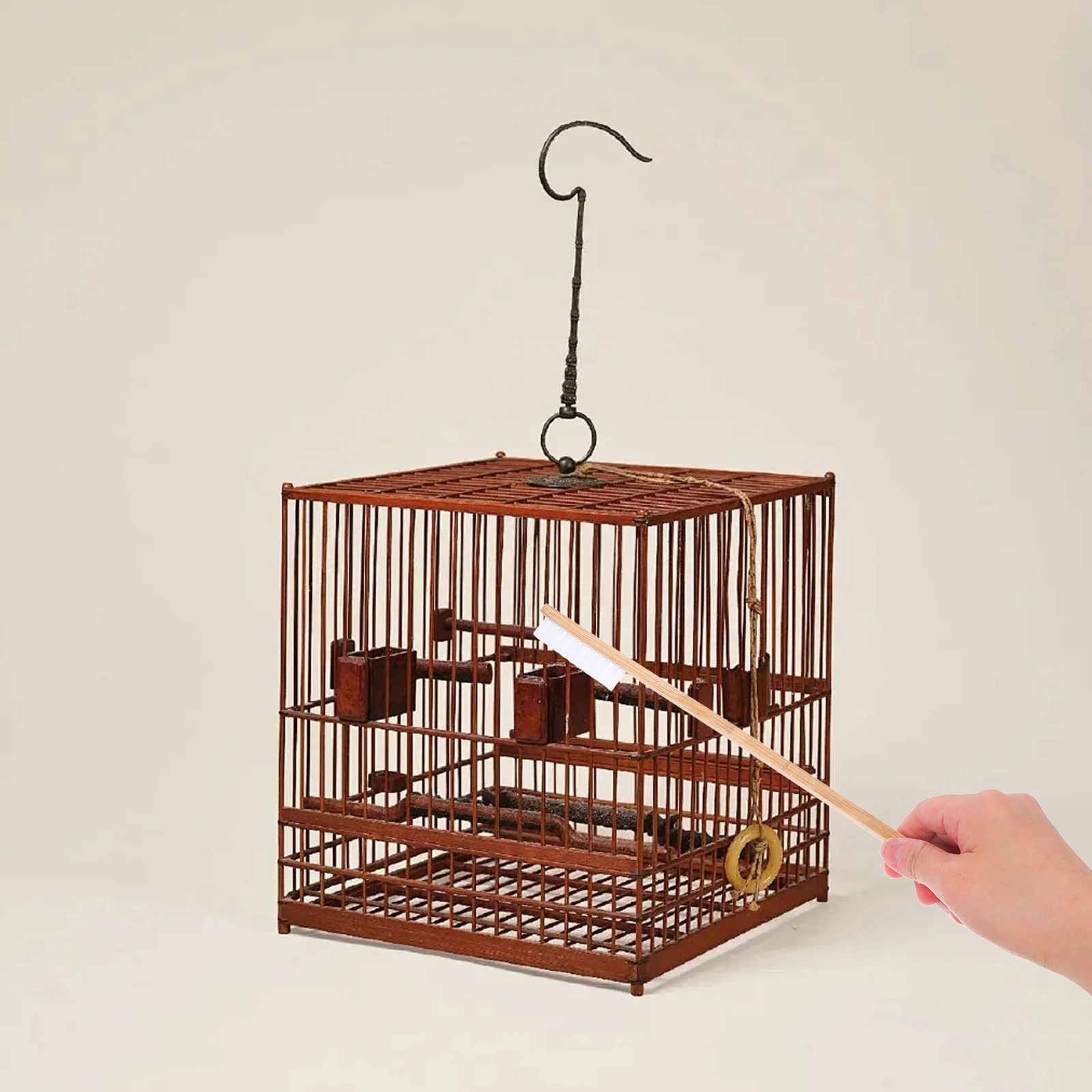 

2Pcs Bird Cage Cleaning Tools Set Strong Scraper and Brush for Fast Debris Removal Multi Use Pet Cage Cleaning Supplies