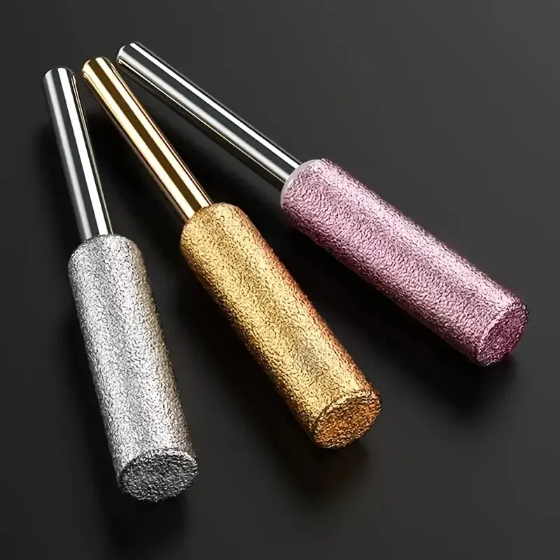 10pcs Diamond Coated Cylindrical Burr 4mm Chainsaw Sharpener Stone File Chain Sharpening Carving Grinding Tools Kits