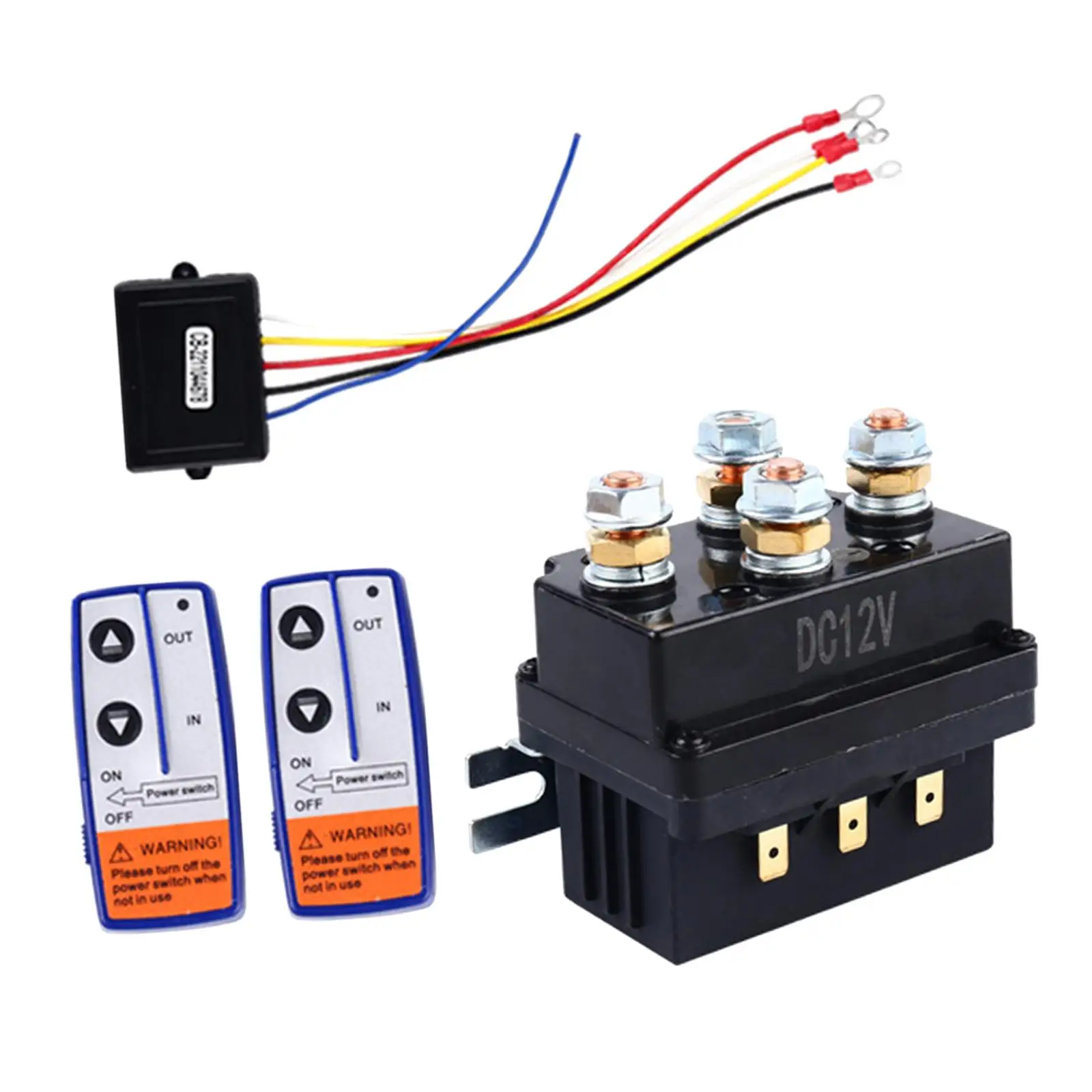 Winch Solenoid Relay 12V 250A Winch Remote Control Kits Electric Winch Relay for