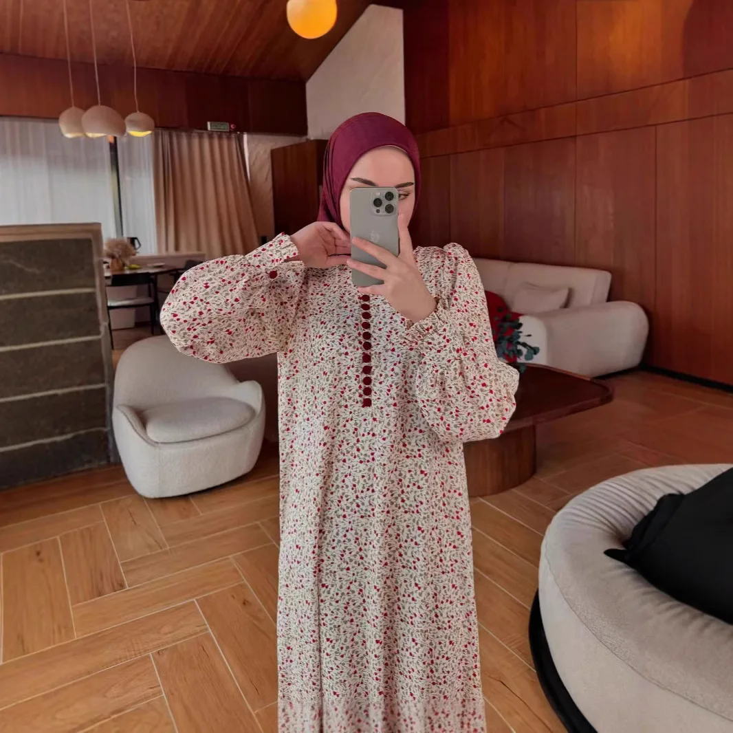 Spring Summer Women Maxi Dresses Casual Full Sleeve Floral Printed O-neck Woman Bohe Beach Party Long Dress Mujer Vestidos
