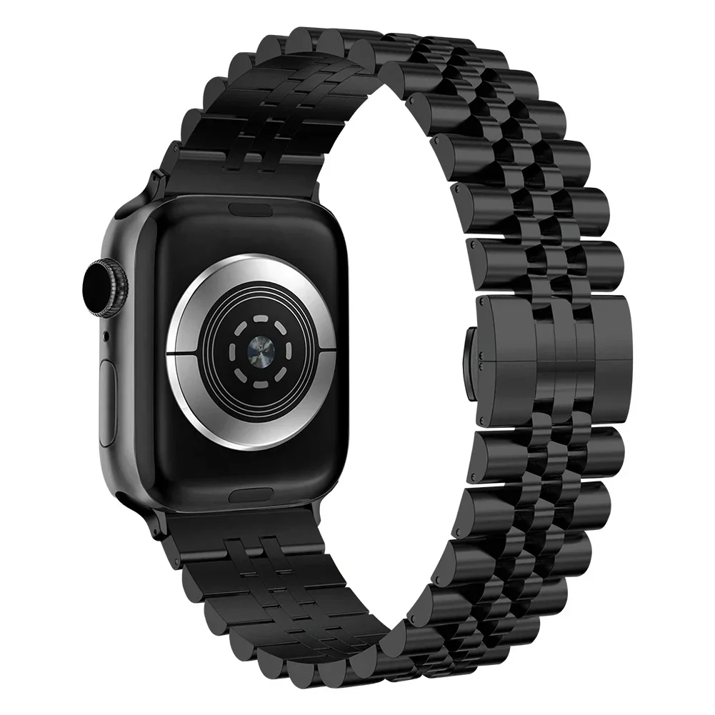 애플 워치용 메탈 스트랩 밴드, 아이워치 6, 5, 4, SE용 팔찌 손목 밴드, 10, 9, 8, 7, 46mm, 45mm, 41mm, 울트라 2, 49mm, 44mm, 42mm, 40mm 밴드