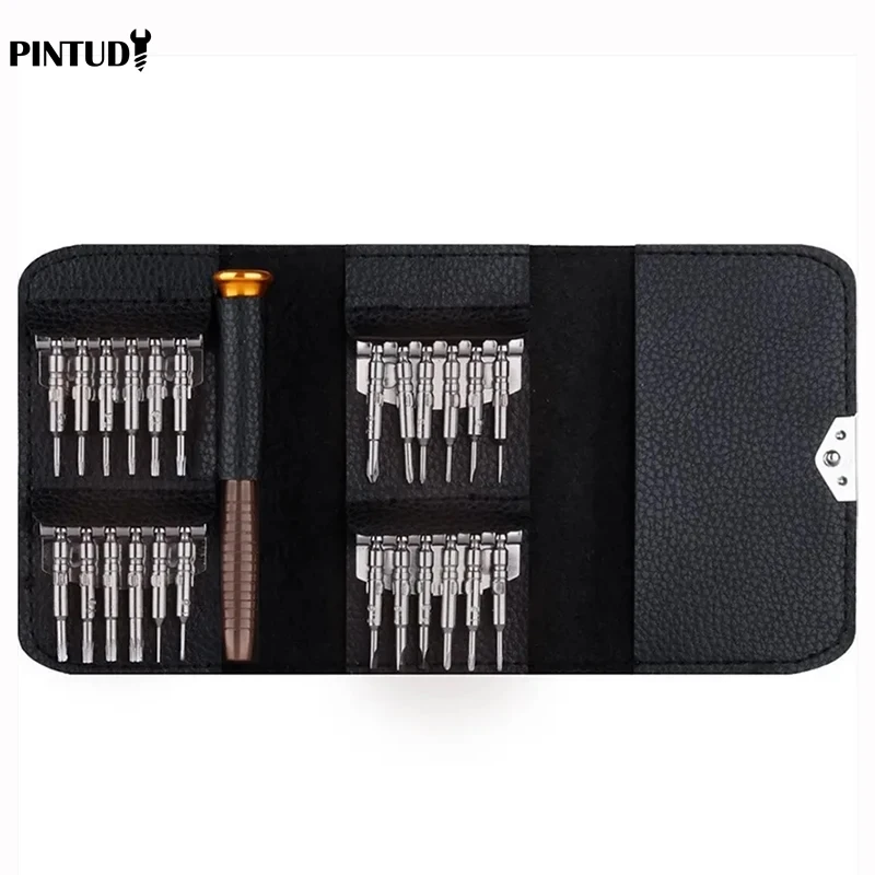 PINTUDY 25 in 1 Screwdriver Set Portable High Quality Disassembly Repair Tool Screwdriver Multifunctional Manual Screwdriver Set