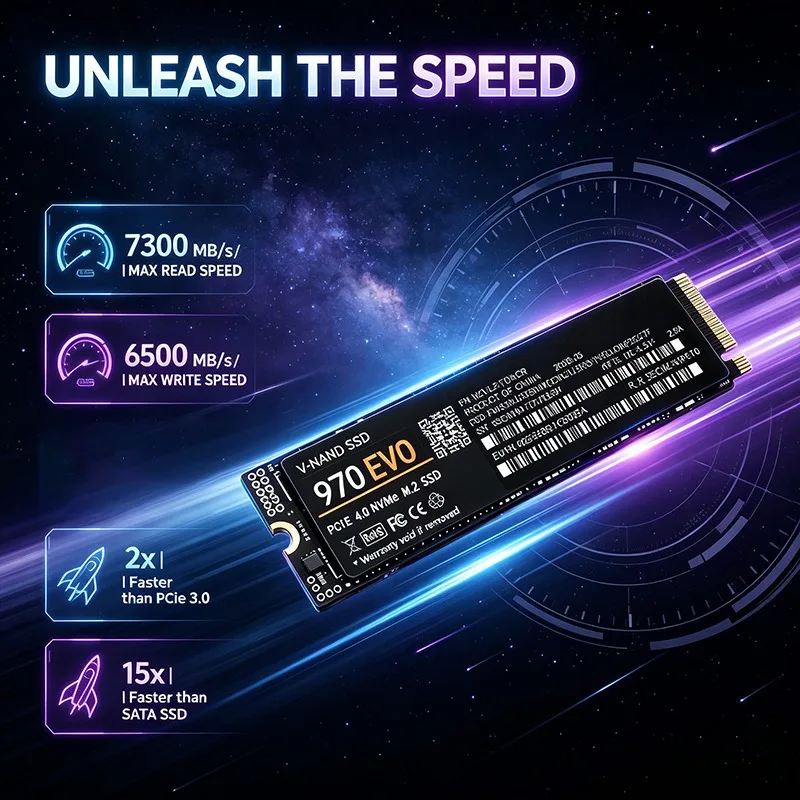 NEW Internal 970 EVO M.2 2280 NVMe PCIe 3.0x4 SSD 500GB to 4TB solid state drive for laptop desktop OEM package low power