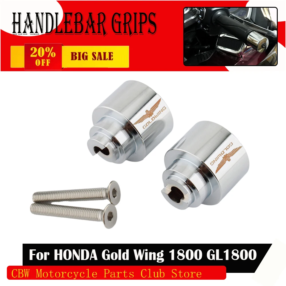 For HONDA Gold Wing 1800 GL1800 2001-2008 Motorcycle Handle Bar End Weight Handlebar Grips Cap Anti Vibration Silder Plug