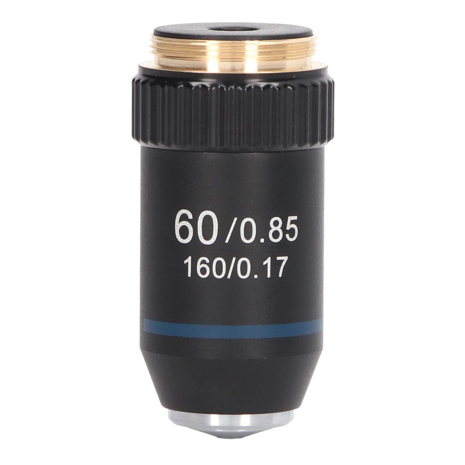 60X High-Power Microscope Objective Lens 195mm Achromatic Microscope Objective 20.2mm Standard Thread Mounting RMS Dimensions