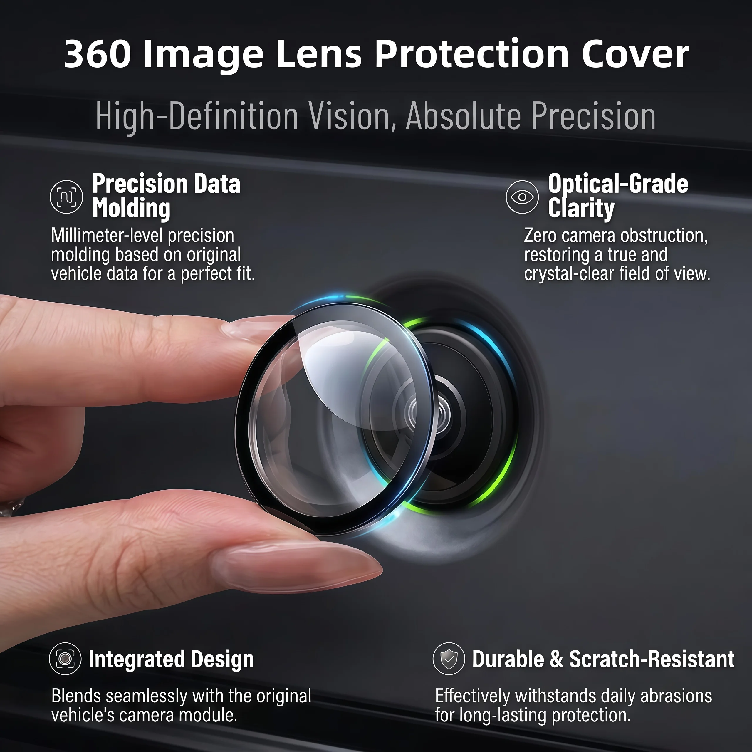BLALION 2PCS Car Camera Lens Protector Advanced Scratch Car Camera Lens Guards Waterproof And Dustproof Protection Accessories