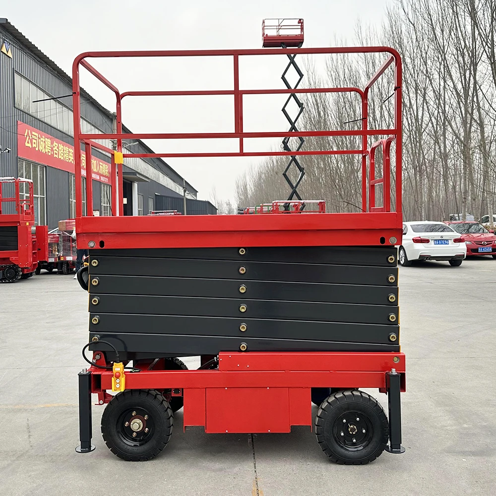 Aerial Work Platform 320kg 350kg Self Propelled Hydraulic Scissor Lift Platform Table 8m 12m 10m Electric Scissor Lift Truck