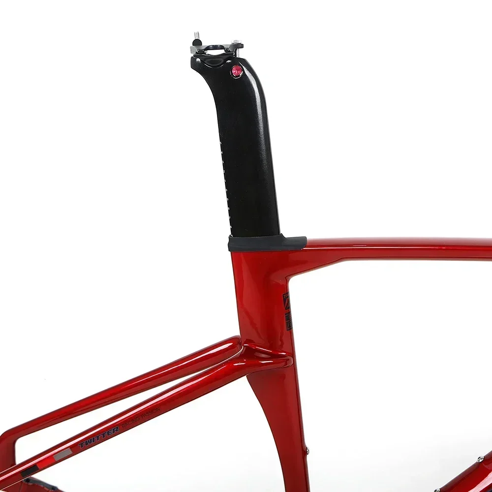 

TWITTER V3 Barrel Axle 12*142mm T900 Carbon Fiber Gravel Frame Disc Brake Version T47 Thread BB386 Press-Fit 45/48/50/52/54cm