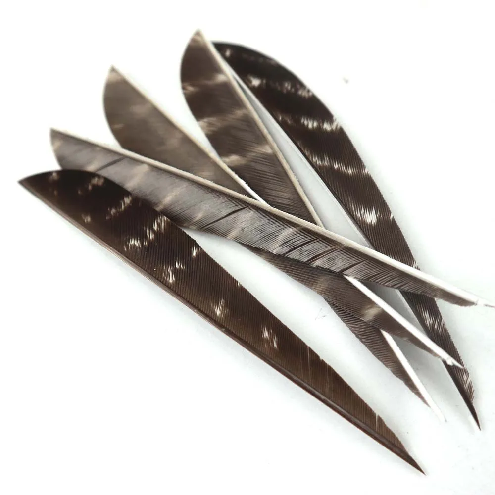 36pcs 4inch and 5inch Arrow Feather Turkey Feather Arrow Vanes For Arrow DIY Fletching Feather Arrow Accessory RW