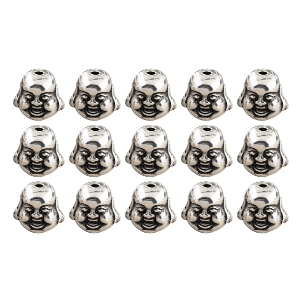

20Pcs Quality Alloy Spacer Buddha Beads Manual Religious Accessories 8x10mm ( )