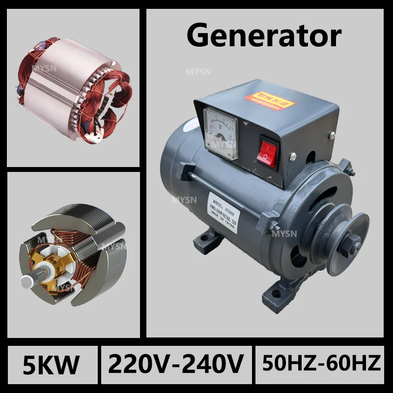

Free Energy 5KW Permanent Magnet Generator 220V 230V AC Alternator Low Noise Energy Unit Current Generator 220v Homeuse