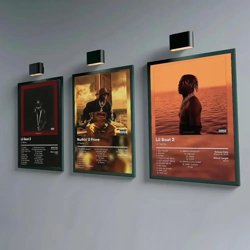 Singer L-Lil Yachty Album Cover Poster Waterproof Peel & Stick Wall Sticker Self Adhesive Art Decor For Living Room Bedroom