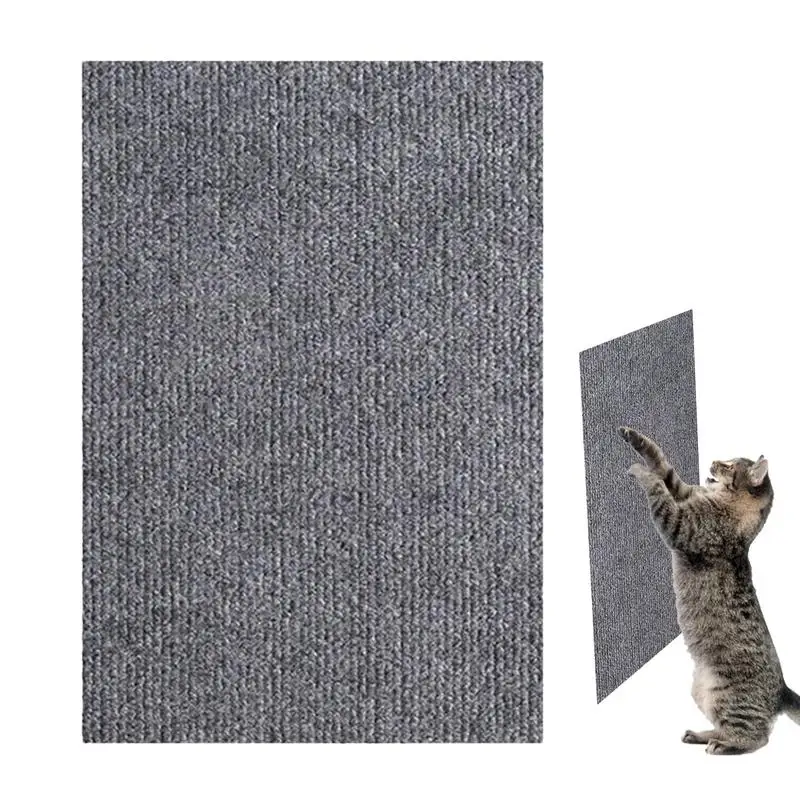 Cat Scratching Mat Self Adhesive Trimmable Couch Protector Flat Scratcher Carpet Pad Easy Pad Replacement for Cat Tree Shelves