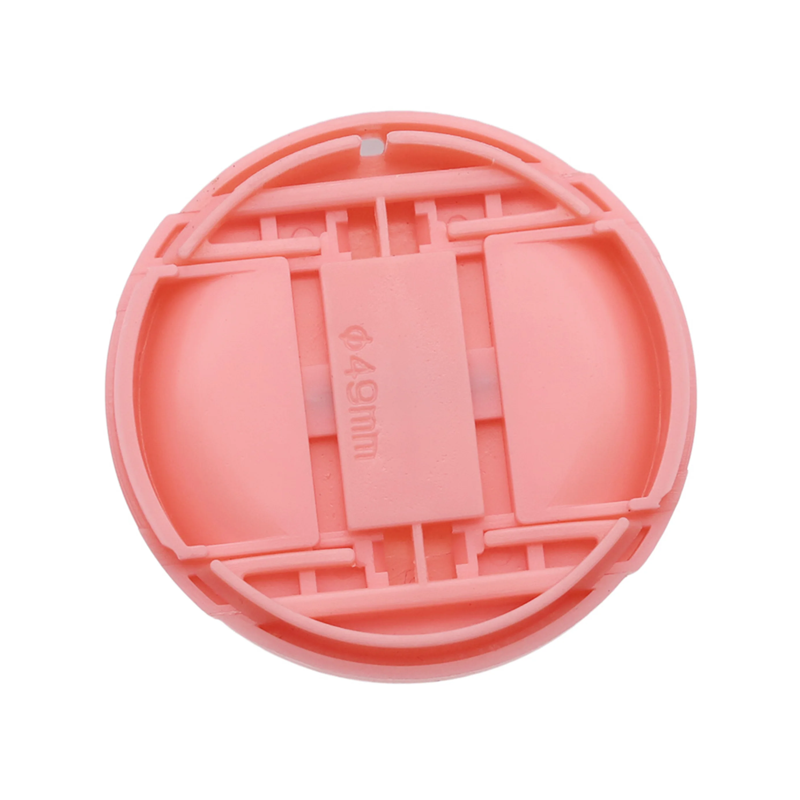 Pink / Green Colorful 49 52 58mm Center Pinch Lens Cap Snap-on Front Universal