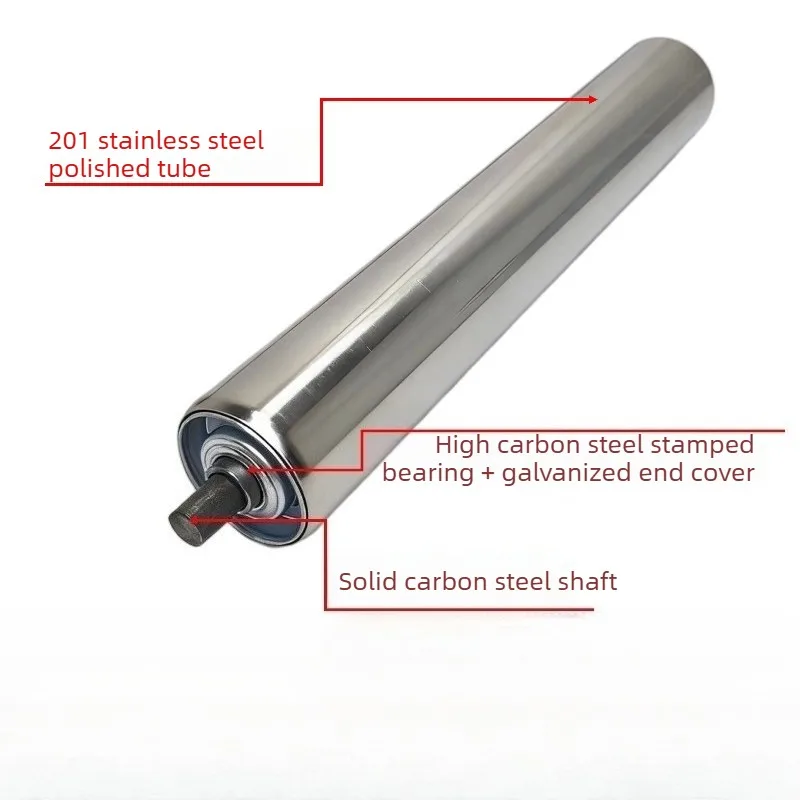1pc Heavy Duty 201 Stainless Steel Conveyor Roller OD25mm 32mm 38mm 50mm 60mm,Gravity Idler Bearing Roller for Belt Conveyor
