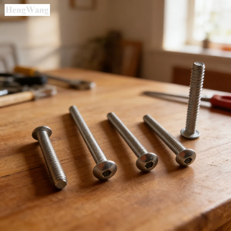 

M5 Hex Socket Button Head Screws 304 Stainless Steel Mushroom Head Bolts M5*6/8/10/12/16/18/20-70mm 1-50pcs