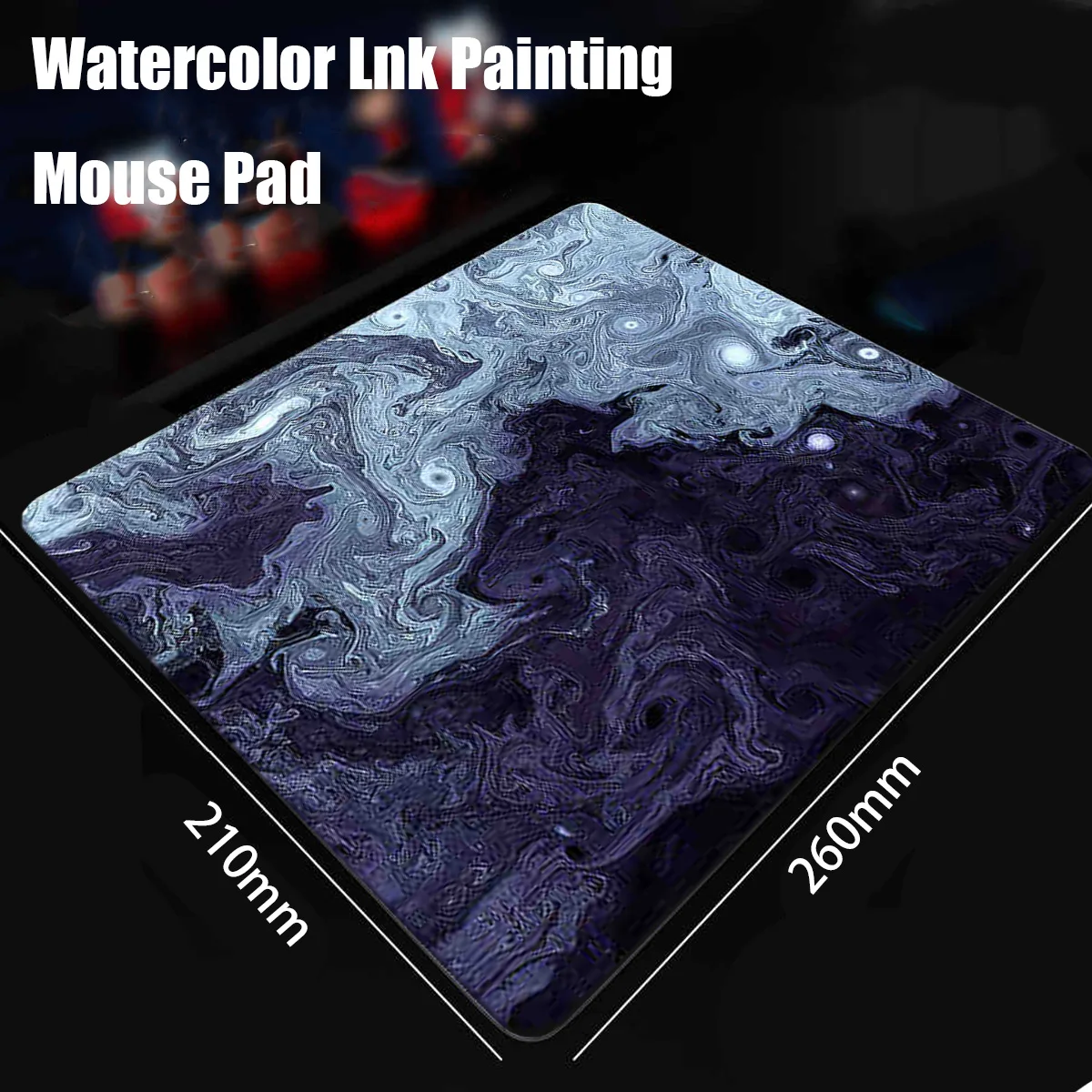 Ink Painting Smudging Mouse Pad 30x25CM Non-Slip Gaming Mousepad Gamer E-Sports Mouse Mat Game Mechanical Keyboard XXL Desk Mat