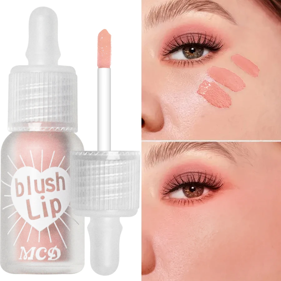 Matte Liquid Blush Velvet Blusher Orange Peach Face Pigment Lasting Beauty  Brightening  Natural Cheek Tint Cream Blush Makeup