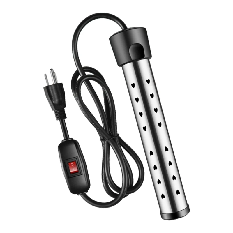 Aquecedor imersão balde seguro 1500W Aquecedor elétrico Haste aquecimento rápido para água