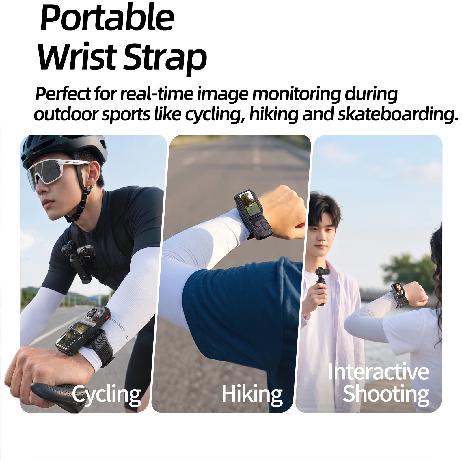 Sunnylife For Insta360 Luna Ultra/Pro Outdoor Portable Separate Screen Wristband Decompression Adjustable Angle WristbandBracket