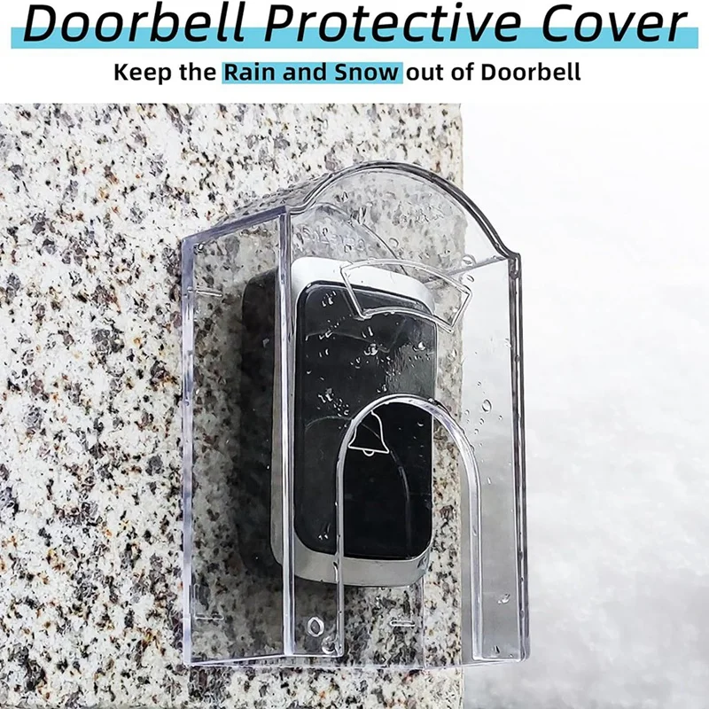 Waterproof Doorbell Push Button Cover for Outside,Doorbell Rain Cover Shield Hood,for Garage Door Opener Switch