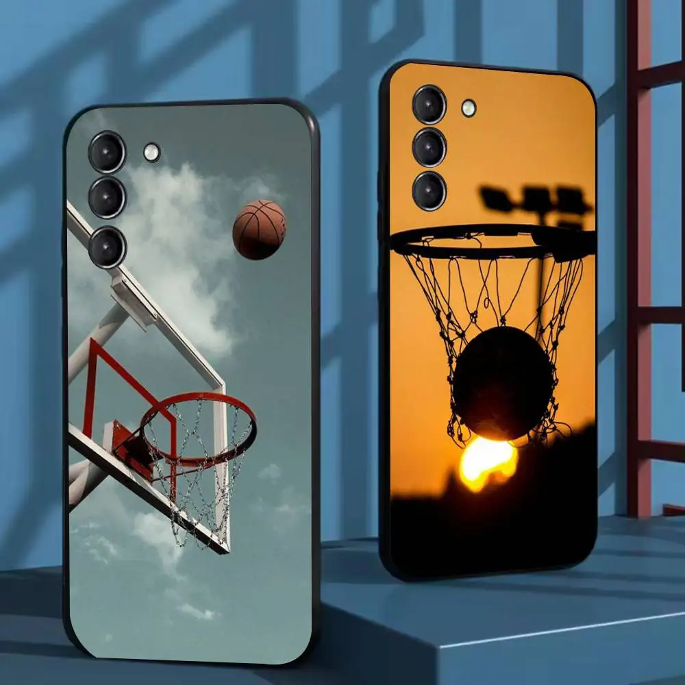 

Basketball Sport Phone Case For Samsung Galaxy A73,72,51,53,52,71,22,5G,Note,J7,8,9 Soft Black Cover
