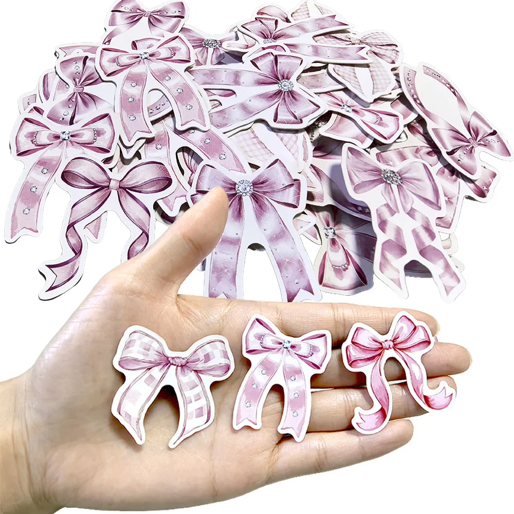 1/3/5packs Pink Bow Confetti Coquette Party Decor Girl Birthday Pink Paper Bow Baby Shower Wedding Girl Bow Theme Party Decors