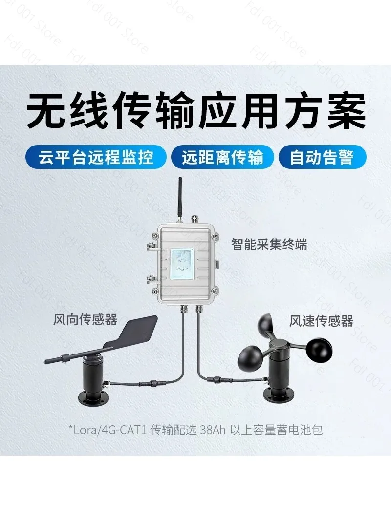 2026 All Aluminum Alloy, Ultrasonic Pipeline Type, High-precision Wind Speed and Direction Sensor