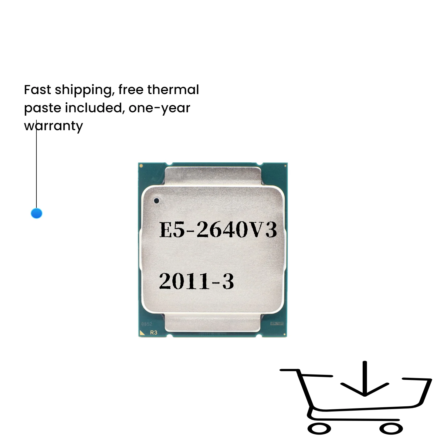 

Процессор Xeon E5 2640 V3 2640V3 2,6 ГГц, 20 МБ, 8 ядер, 90 Вт, LGA 2011-3 SR205