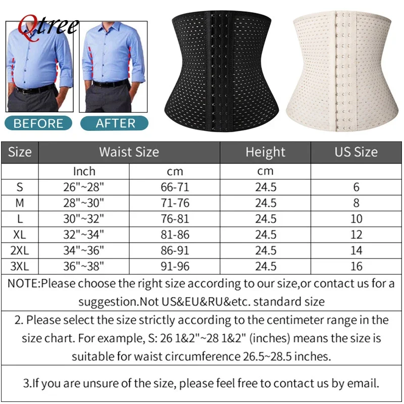 Qtree Men Body Shaper Waist Trimmer Corset Slimming Beer Belly Fat Cellulite Tummy Control Stomach Girdle Slimming Patch Belt