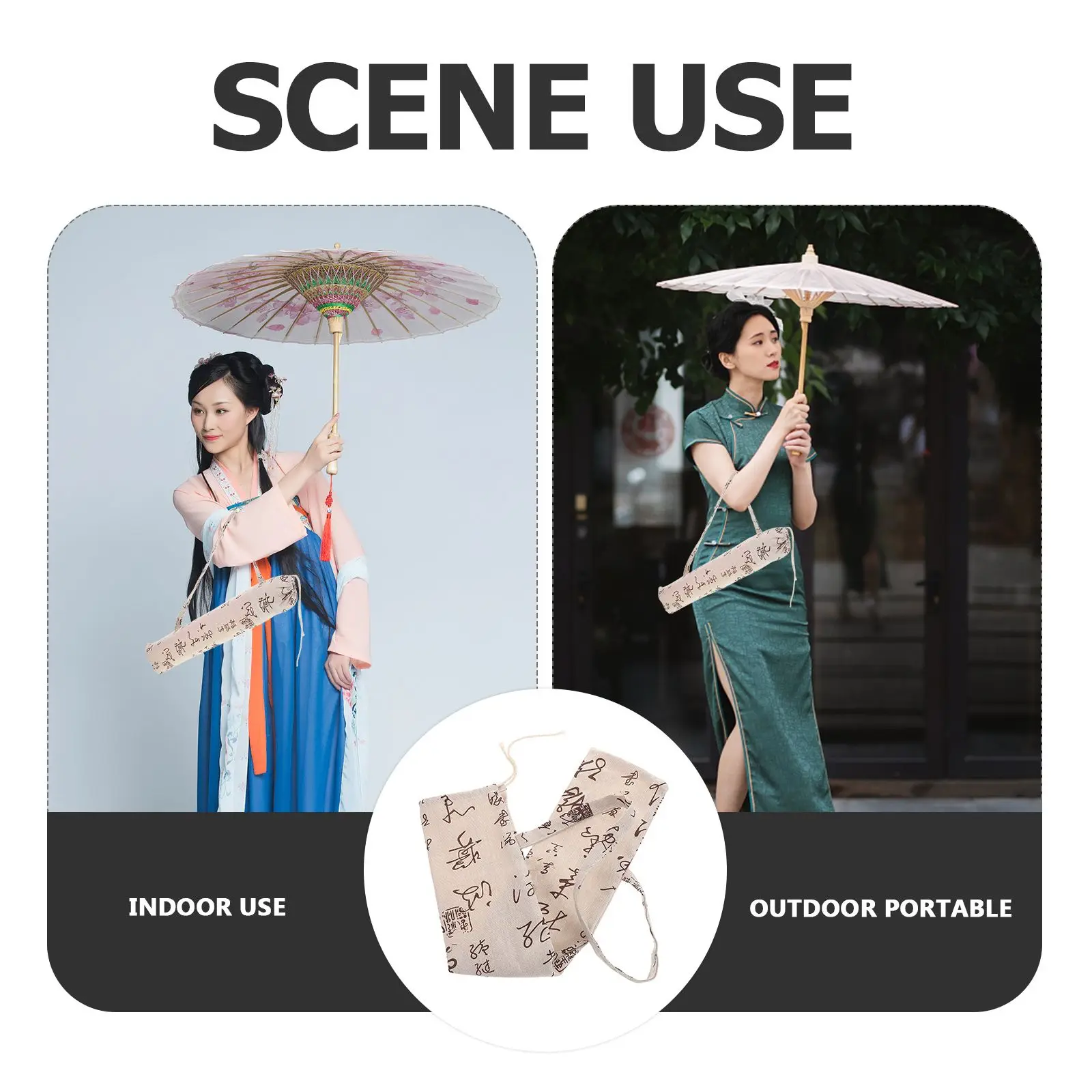 

Umbrella Bag Foldable Storage Handbag Tall Cloth Chinese Oiled Paper Travel Backpack Umbrellas Drawstring Organizer Case Large