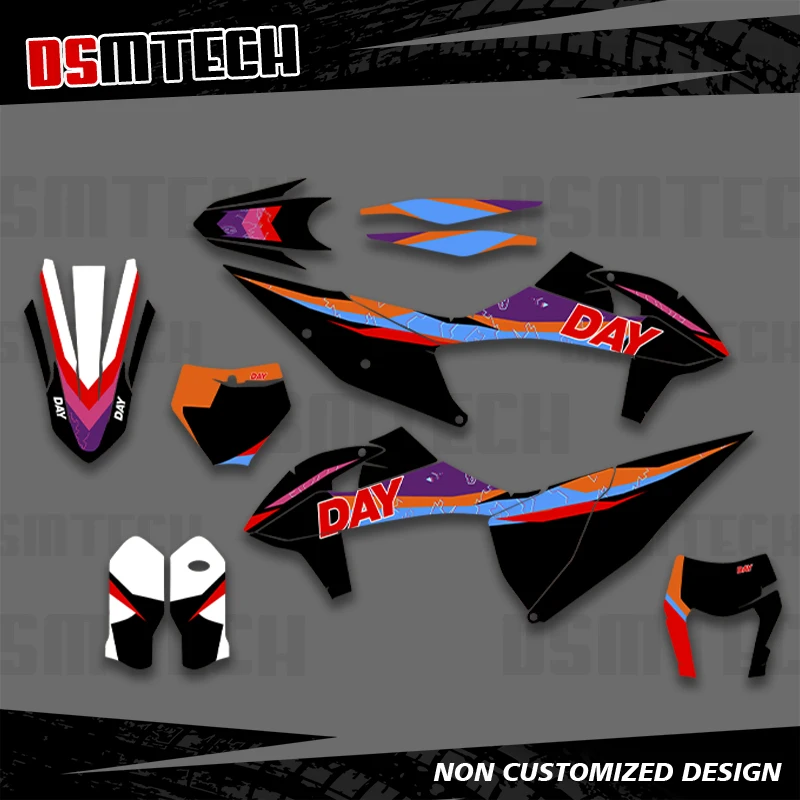 

DSMTECH для KTM SX SXF XC XCF 250 300 350 450 2019 2020 2021 2022 EXC EXCF XCW 2020 2021 2022 2023 Графические наклейки Наклейки 002