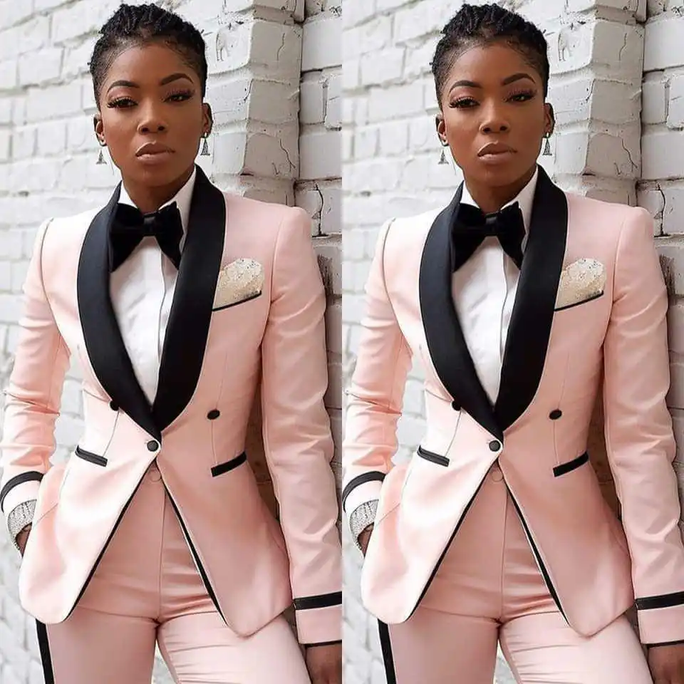 

Женские брючные костюмы соответствующего цвета, индивидуальные уличные мощные шаль с лацканами, облегающий пиджак, комплекты официальной одежды, комплект из 2 предметов