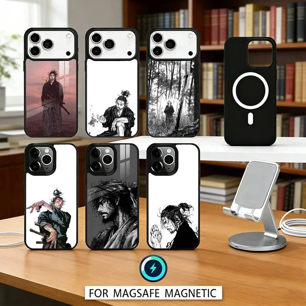 

Vagabond M-Miyamoto M-Musashi Phone Case For iPhone17,16,15,14,13,12,Pro,Max,Magnetic For Magsafe Wireless Charging