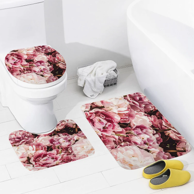 home bathroom floor mats Modern Nordic style Bath Foot mat modern bathroom accessories rug Toilet mat Bathtub anti-slip carpet