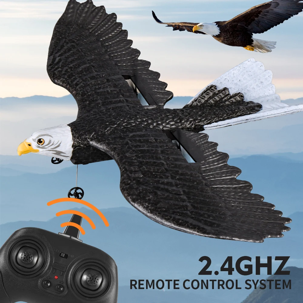 RC Plane Animals Hawk 2CH 2.4G EPP Remote Control Machine Airplane Fixed-wing Glider RC Aircraft Model Outdoor Toy for Kids Gift