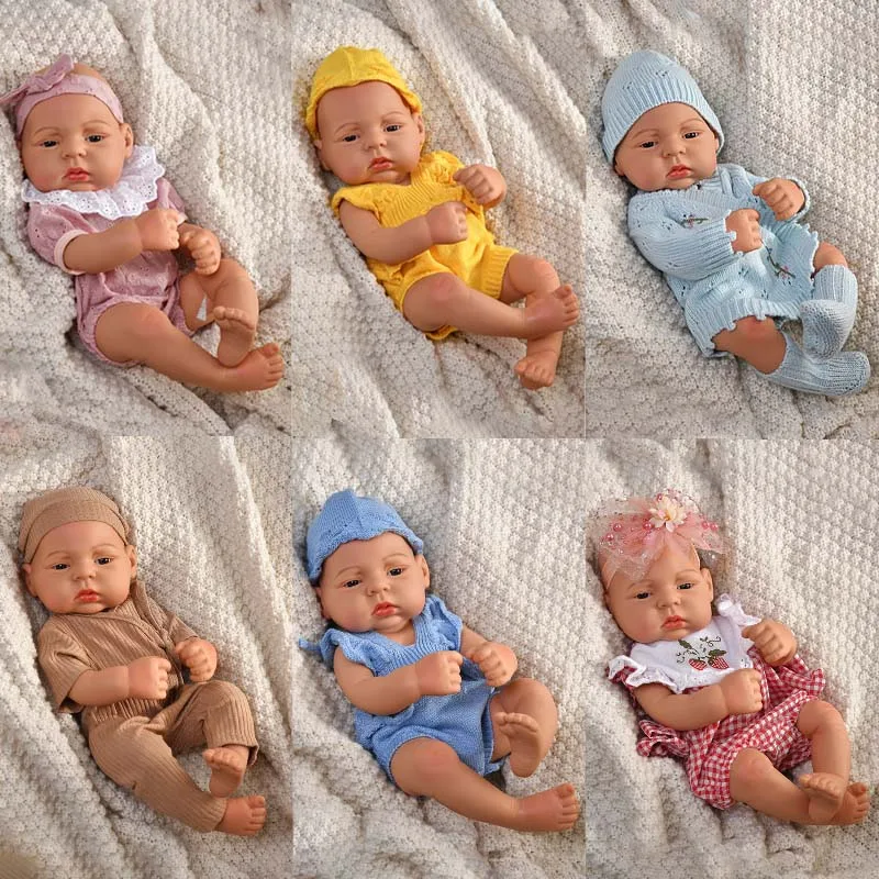 

40cm Reborn Baby Doll For 15.75inch Soft Full Vinyl Body Lying Reborn Baby Girl Doll Toy Lifelike Doll Birthday Gifts for Child