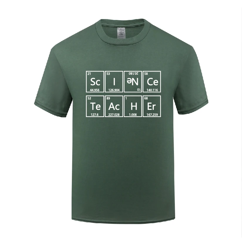 

Забавная мужская футболка с элементами учителя науки и периодической таблицей профессора