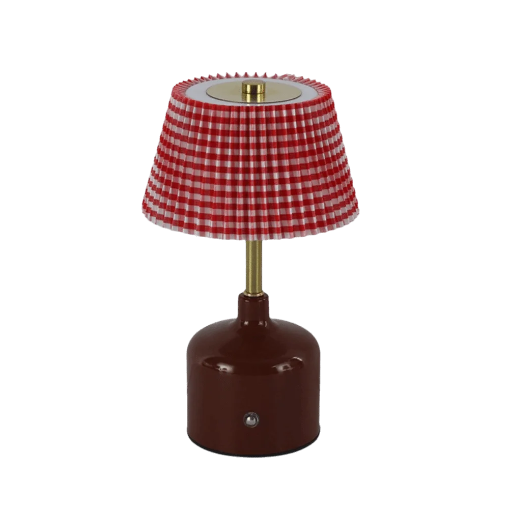 Night Light Pleated Design Desk Lamp Touch Control Ruffled Skirt Table Lamp Cream Color Modern Minimalist Night Light Bedside